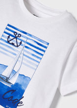 Load image into Gallery viewer, Mayoral Toddler Boy White Sail Boat Dress Code Tee
