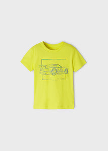 Camiseta infantil Mayoral para menino amarelo limão Be Simple para carro esportivo