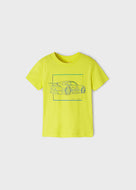 Camiseta infantil Mayoral para menino amarelo limão Be Simple para carro esportivo