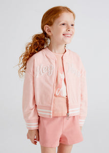 Mayoral 2pc Toddler Girl Rose Pink and Clover Green Short Set