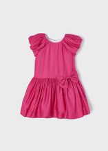 Load image into Gallery viewer, Mayoral Toddler Girl Fushsia Bow Tie Dress
