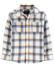 Cargar imagen en el visor de la galería, Oshkosh Kid Boy Plaid Woven Button-Front Shirt
