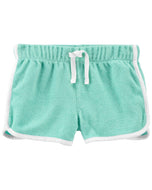 Carter's Toddler Girl Turquoise Terry Pull-On Short