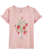 Carter's Toddler Girl Pink Strawberry Bee Tee