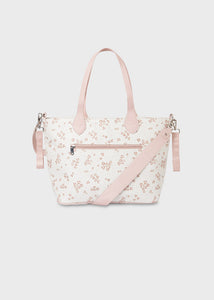 Mayoral 4pc Leatherette Rosey White Diaper Bag