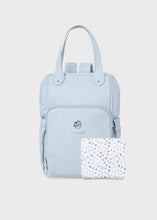Load image into Gallery viewer, Mayoral 2pc Leatherette Old Blue Backpack Diaper Bag
