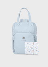 Cargar imagen en el visor de la galería, Mayoral 2pc Leatherette Old Blue Backpack Diaper Bag
