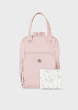 Afbeelding in Gallery-weergave laden, Mayoral 2pc Leatherette Rose Pink Backpack Diaper Bag
