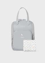 Afbeelding in Gallery-weergave laden, Mayoral 2pc Leatherette Steam Grey Backpack Diaper Bag
