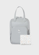 Mayoral 2pc Leatherette Steam Grey Backpack Diaper Bag