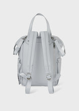 Cargar imagen en el visor de la galería, Mayoral 2pc Leatherette Steam Grey Backpack Diaper Bag
