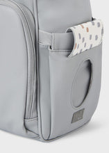 Load image into Gallery viewer, Mayoral 2pc Leatherette Steam Grey Backpack Diaper Bag
