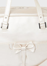 Cargar imagen en el visor de la galería, Mayoral 3pc Leatherette Metallic Champagne Diaper Handbag + Changing pad + Pajama Bag
