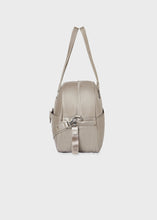 Cargar imagen en el visor de la galería, Mayoral 3pc Leatherette Metallic Bronze Diaper Handbag + Changing pad + Pajama Bag
