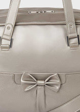 Cargar imagen en el visor de la galería, Mayoral 3pc Leatherette Metallic Bronze Diaper Handbag + Changing pad + Pajama Bag
