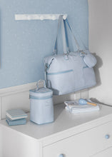 Carregar imagem no visualizador da galeria, Bolsa de mão de fralda azul bebê de couro sintético Mayoral 3 peças
