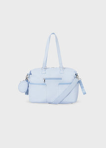Mayoral 3pc Leatherette Baby Blue Diaper Handbag