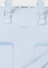 Cargar imagen en el visor de la galería, Mayoral 3pc Leatherette Baby Blue Diaper Handbag
