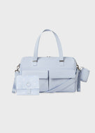 Mayoral 4pc Leatherette Baby Blue Diaper Bag