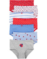 Carter's 7pc Kid Girl Ladybug Stretch Cotton Briefs