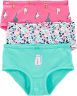 Carter's 3pc Kid Girl Floral Cat Stretch Cotton Briefs