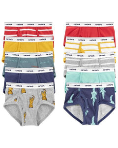 Cuecas multicoloridas Carter's 10 peças Kid Boy