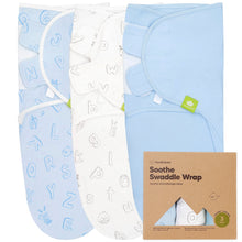 Carregar imagem no visualizador da galeria, Keababies 3-Pack Soothe Swaddle Wraps - ABC Land Cloud
