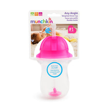 Carregar imagem no visualizador da galeria, Munchkin qualquer copo de canudo de ângulo ponderado 10 onças | 296ml | 12M+ | Rosa
