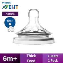 Load image into Gallery viewer, Avent Natural Nipple 2 pack - Thick Feed 6m+ ( Y cut )
