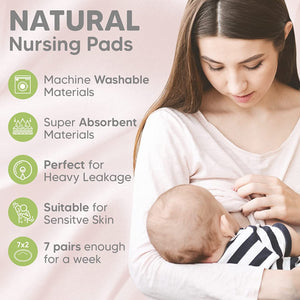 KeaBabies Comfy Nursing Breast Pads - Soft White