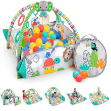 Afbeelding in Gallery-weergave laden, Bright Starts 5 in 1 Your Way Ball Play Activity Gym &amp; Ball Pit - Grey Elephant
