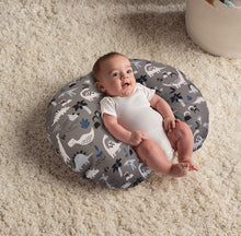 Load image into Gallery viewer, Boppy Feeding and Infant Support Pillow - Gray Dinosaurs
