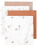 Carter's 4pc Receiving Blankets - Brown White