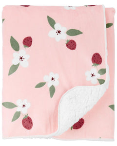 Cobertor de pelúcia Carter's Baby Girl Strawberry Plant