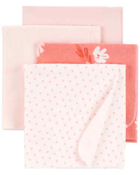 Carter's 4pc Receiving Blanket - Pink Floral