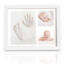 Cargar imagen en el visor de la galería, Keababies Baby Handprint &amp; Footprint Keepsake Solo Frame - Alpine White
