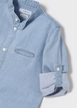 Afbeelding in Gallery-weergave laden, Mayoral Toddler Boy Denim Washed Front Button Long Sleeve Shirt
