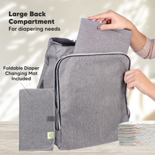 Cargar imagen en el visor de la galería, KeaBabies Explorer Diaper Backpack - Classic Gray
