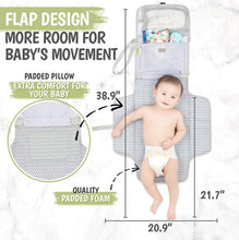 Load image into Gallery viewer, KeaBabies Ezee Diaper Changing Mat - Gray Mod
