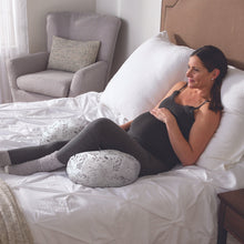 Load image into Gallery viewer, Boppy Side Sleeper Pregnancy Pillow - Grey Falling Leaves
