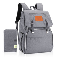 KeaBabies Explorer Diaper Backpack - Classic Gray