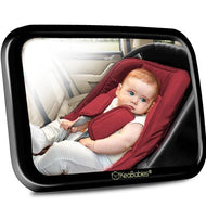 Keababies Baby Car Seat Mirror - Large -Matte Black