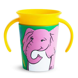 Munchkin Miracle® 360° WildLove Trainer Cup 6oz | 177ml | 6M+ | Elefante