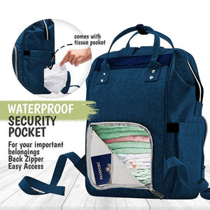 KeaBabies Original Diaper Backpack - Navy Blue