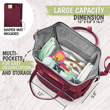 Load image into Gallery viewer, KeaBabies Original Diaper Backpack - Wine Red
