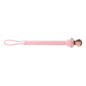 Itzy Ritzy - Sweetie Strap - Braided Pacifier Clip - Pink