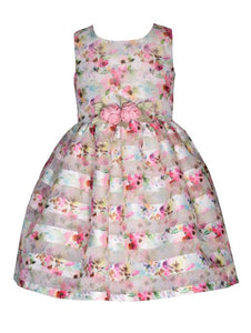 Bonnie Jean Toddler Girl Pink Ava Floral Dress