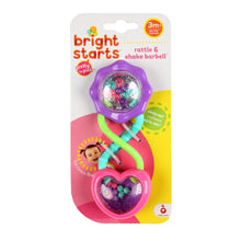Load image into Gallery viewer, Bright Starts Rattle &amp; Shake Barbell - Pink/Purple
