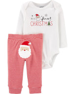 Carter's 2pc Baby Neutral First Christmas Bodysuit & Pants Set