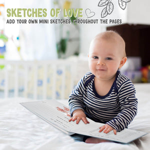 Keababies SKETCH Baby First Years Memory Book - Dust Gray